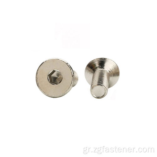 Ανοξείδωτο χάλυβα SUS316 Hex Socket Flat Head Screw